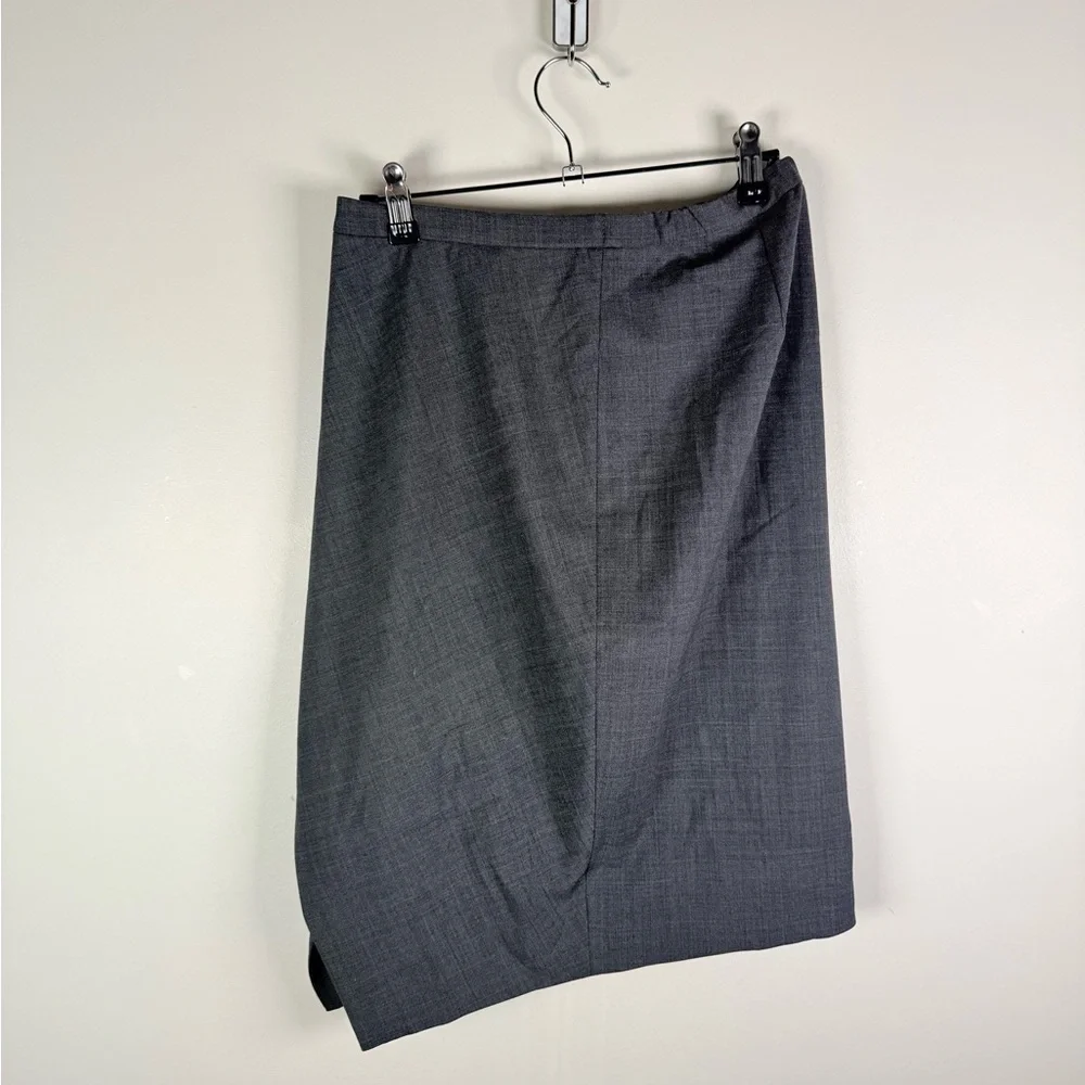 J.Crew 365 Gray Wrap Front Pencil Skirt Tailored Workwear